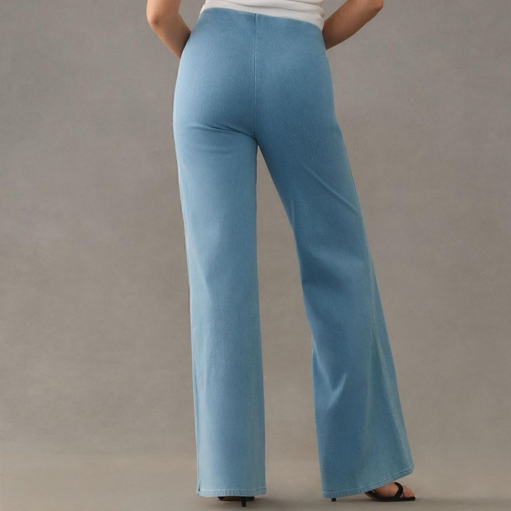 Good American Pull-On Wide Leg Palazzo Jeans